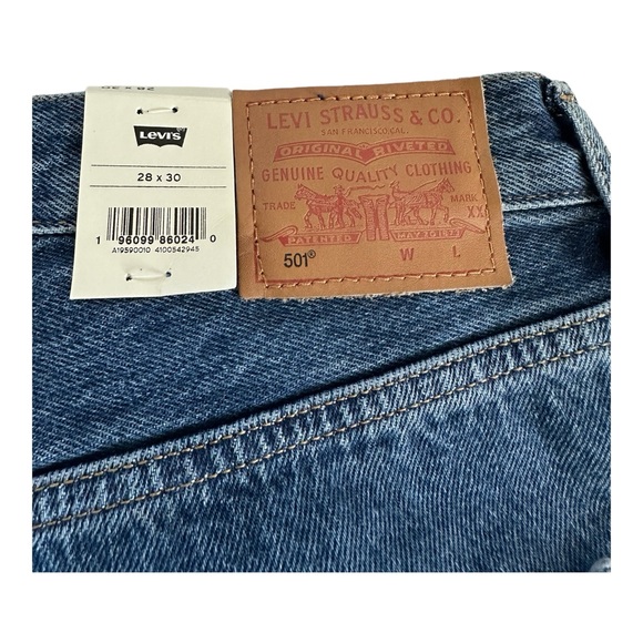 Levis 501 Premium 90s Women's Mid Rise Straight Jeans Size 28x30 - Picture 9 of 9